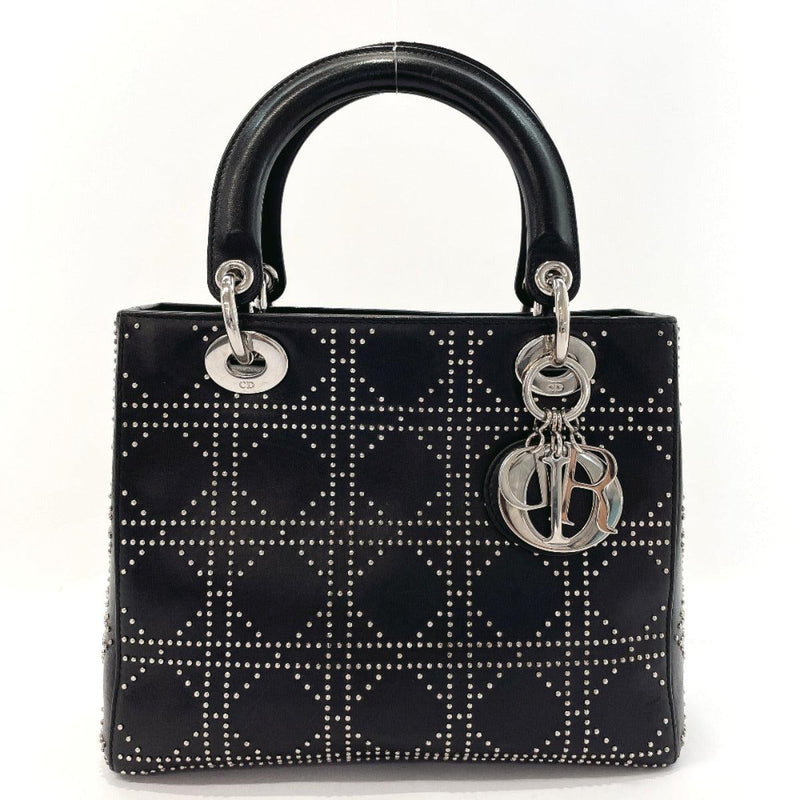 Dior Handbag Lady Dior Medium canage leather Black Women Used - JP-BRANDS.com