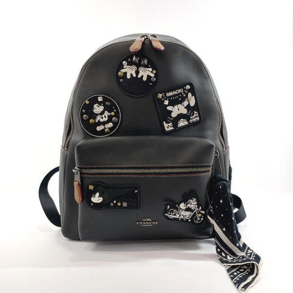 COACH Backpack Daypack F59375 Disney collaboration leather Black Women Used - JP-BRANDS.com