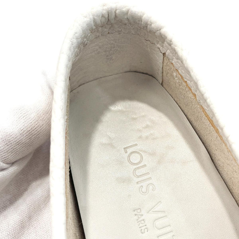 LOUIS VUITTON Moccasin Gloria line loafers leather white Women