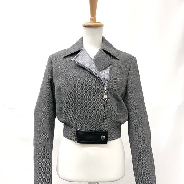 LOUIS VUITTON Riders jacket 1A5QO0 LV Pop Cropped Perfect 2019AW wool/Nylon gray Women New