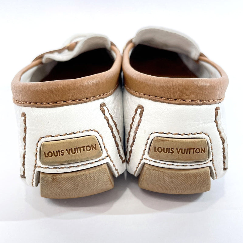 LOUIS VUITTON sneakers Driving shoes leather white white Women Used