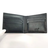 MONTBLANC wallet Bill Compartment Embossing leather Black mens Used