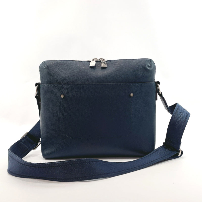 Bluish Louis Vuitton Taiga Outdoor Messenger PM Crossbody Bag