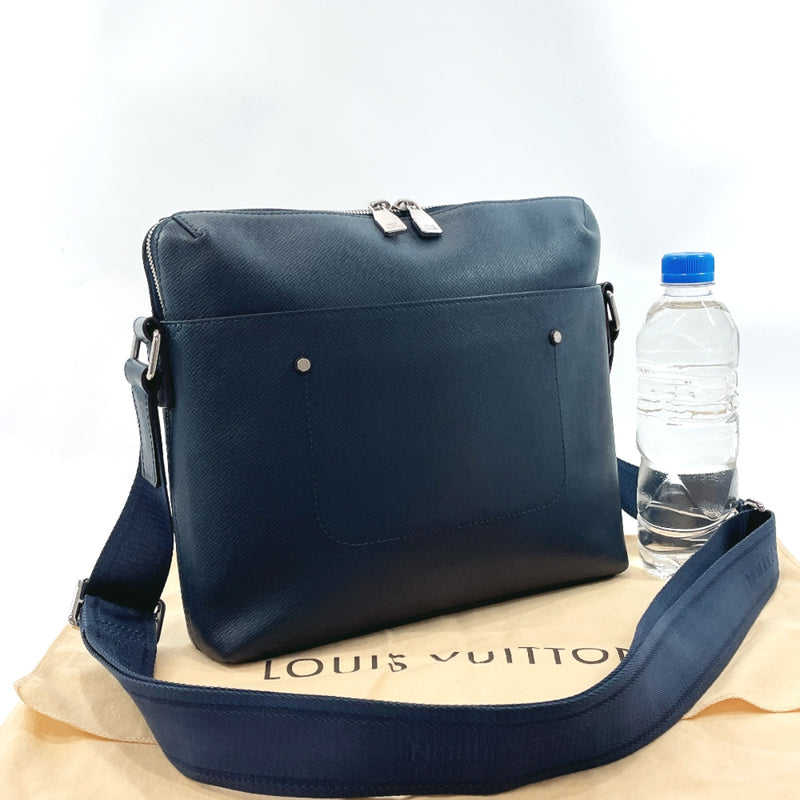 LOUIS VUITTON Shoulder Bag M30236 Watcher PM Messenger Taiga blue Blue (Ocean) mens Used