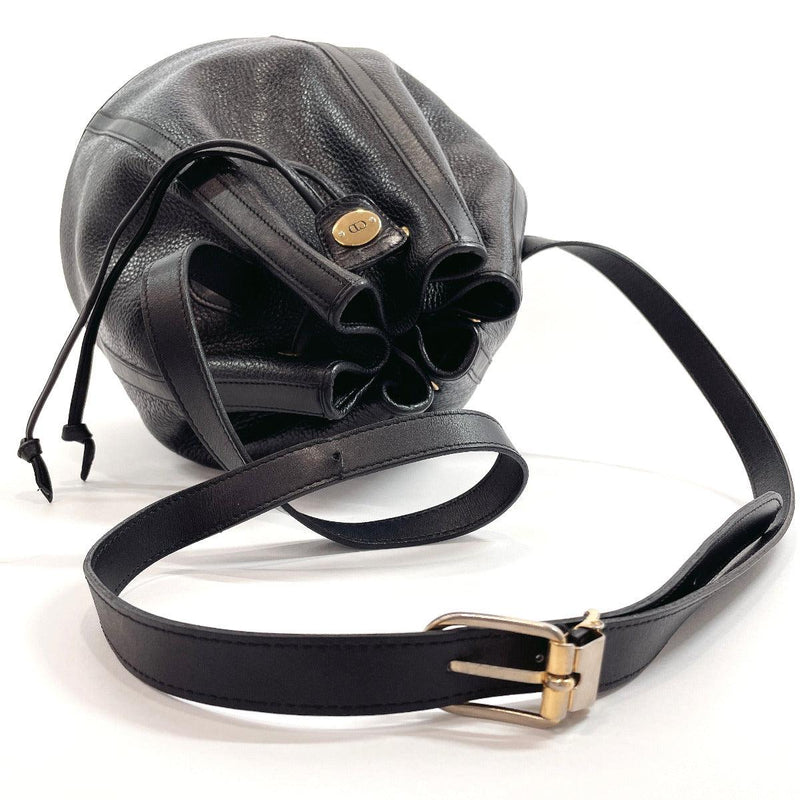 Christian Dior Shoulder Bag drawstring vintage leather Black Women Used - JP-BRANDS.com