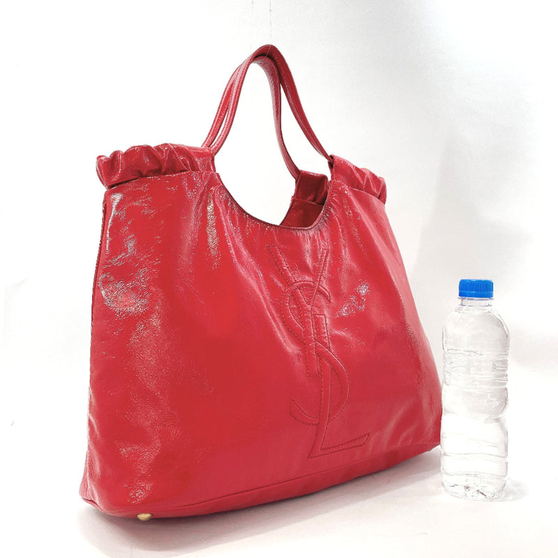 YVES SAINT LAURENT Tote Bag Patent leather Red Women Used