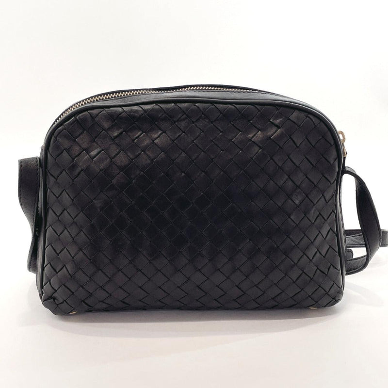 BOTTEGAVENETA Shoulder Bag Intrecciato leather Black Women Used - JP-BRANDS.com