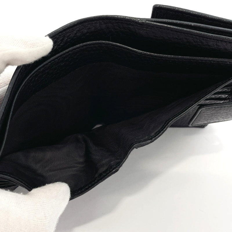 Gucci Black Leather Interlocking G Bifold Wallet Gucci