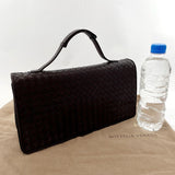 BOTTEGAVENETA Handbag Intrecciato vintage leather Dark brown Women Used - JP-BRANDS.com