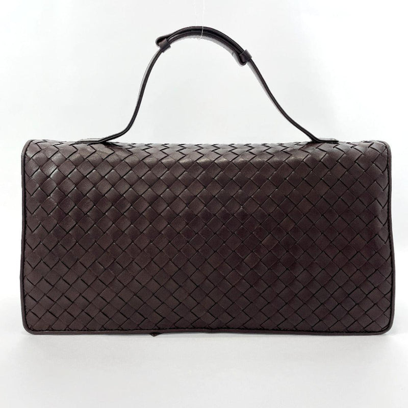 BOTTEGAVENETA Handbag Intrecciato vintage leather Dark brown Women Used - JP-BRANDS.com