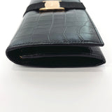 Salvatore Ferragamo purse Vara embossing leather Black Women Used