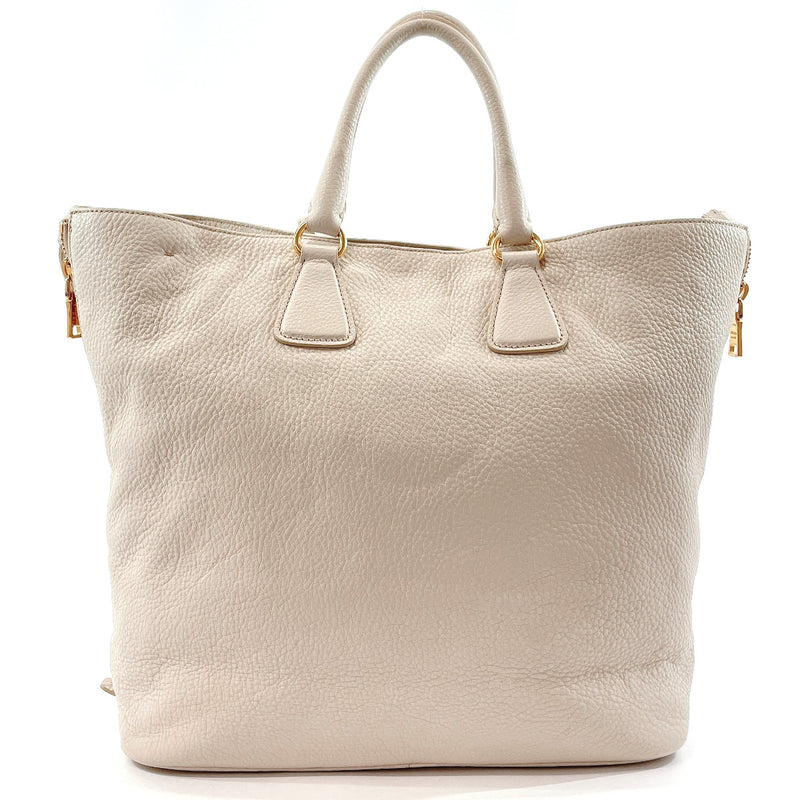 PRADA Tote Bag 2WAY leather white Women Used