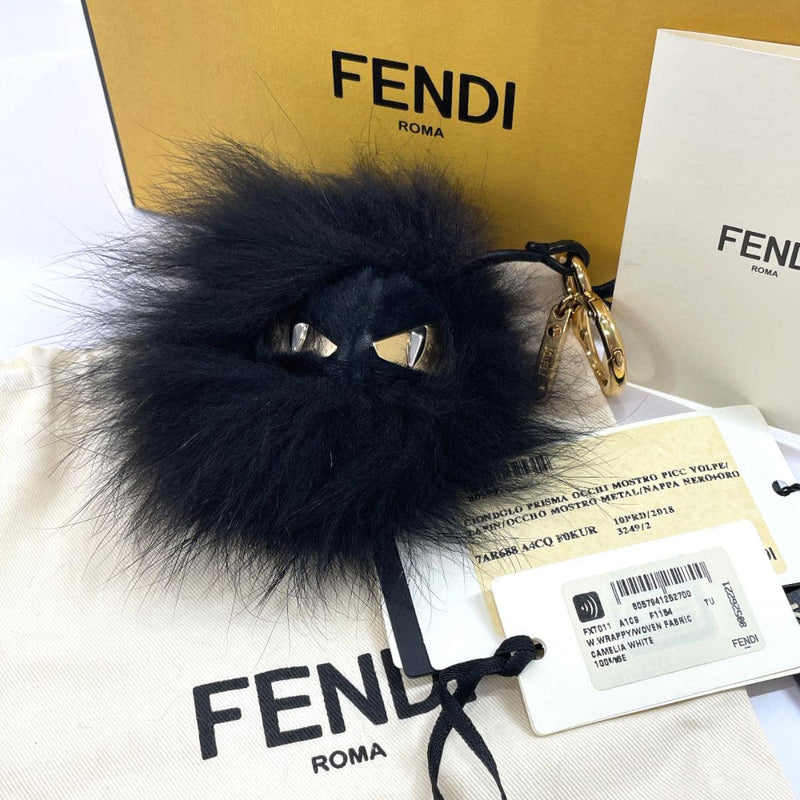 Fendi Black Leather and Metal Bag Bugs Eyes Clutch Fendi