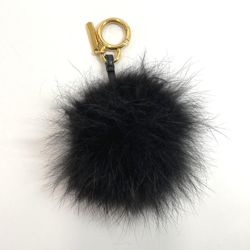 FENDI key ring 7AR688 Bag charm Monster Bag Bugs/fur Black Women Used - JP-BRANDS.com