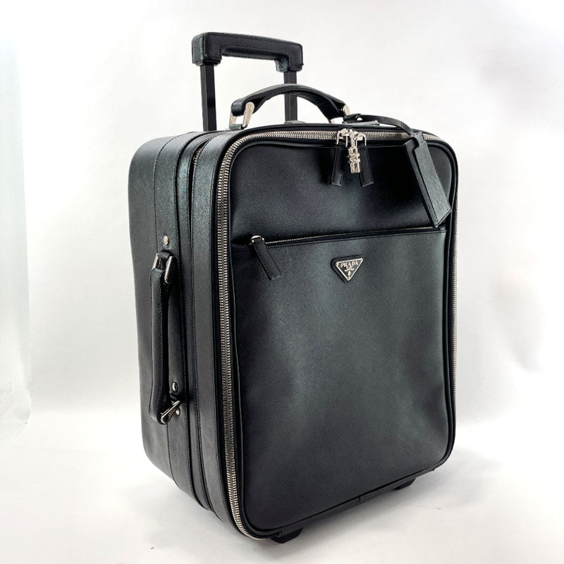 PRADA Carry Bag Safiano leather Black unisex Used