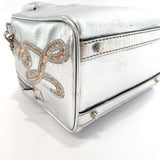 Christian Louboutin Handbag 2WAY leather Silver Women Used - JP-BRANDS.com