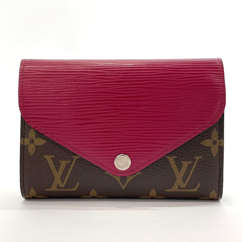 Louis Vuitton Brown, Pattern Print LV Monogram EPI Leather Compact Wallet