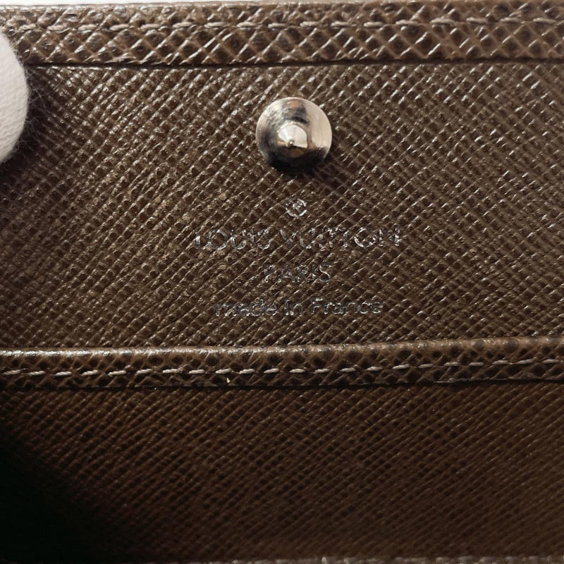 LOUIS VUITTON coin purse M30388 Porto Mone Bowat Taiga Dark brown mens Used - JP-BRANDS.com