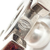 CHANEL key ring COCO Mark charm metal/Fake pearl Silver 02C Women Used