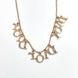 Dior Necklace Triple logo metal gold Women Used - JP-BRANDS.com