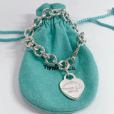 TIFFANY&Co. bracelet Return to TIFFANY & Co. Heart plate type Silver925 Silver Women Used