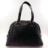 YVES SAINT LAURENT Handbag 156464 Muse toe leather Black Women Used
