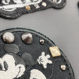 COACH Shoulder Bag F59355 Mickey Mouse collaboration With bandana leather Black Women Used - JP-BRANDS.com