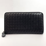 BOTTEGAVENETA purse Zip Around Intrecciato leather Black mens Used - JP-BRANDS.com