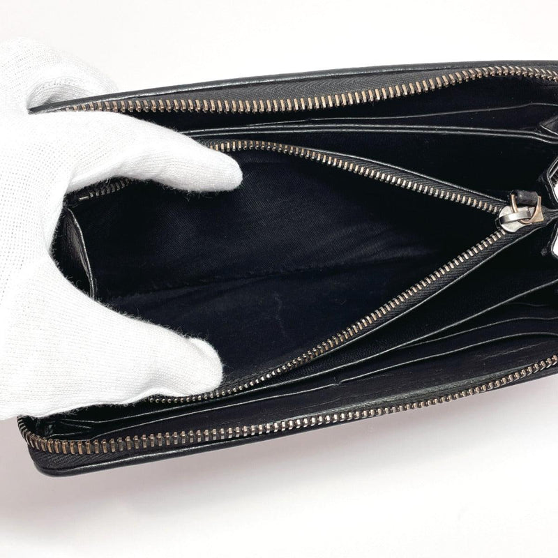 BOTTEGAVENETA purse Zip Around Intrecciato leather Black mens Used - JP-BRANDS.com