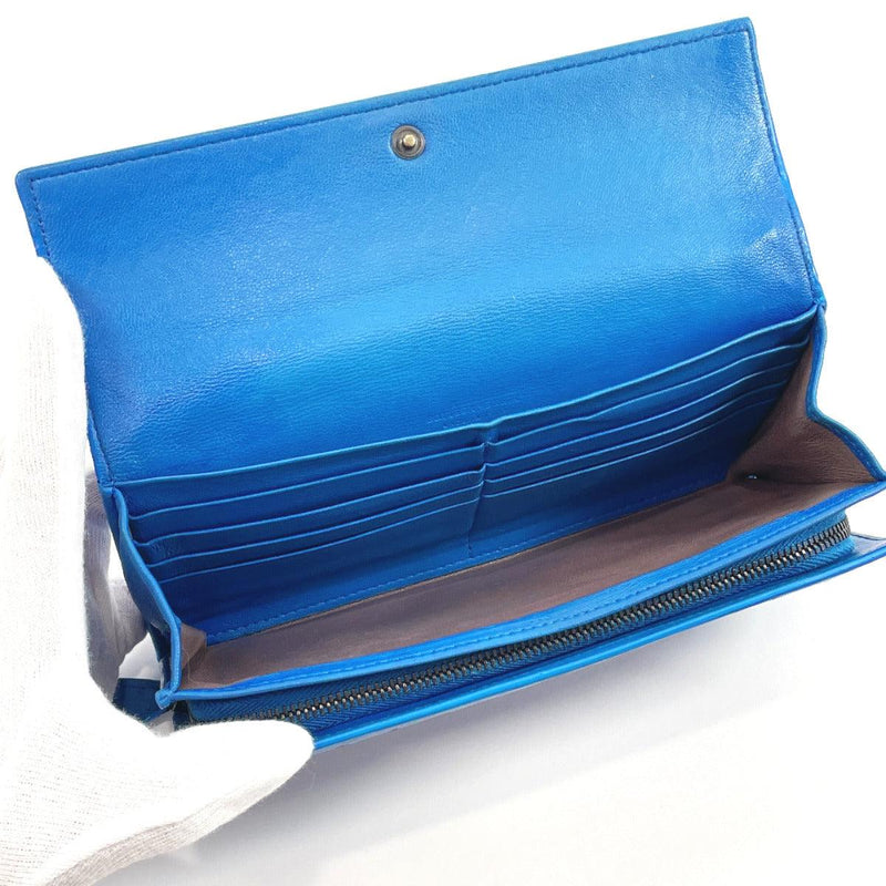 BOTTEGAVENETA purse Intrecciato leather blue mens Used - JP-BRANDS.com
