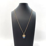 GUCCI Necklace 412885 Lion head metal/crystal gold gold unisex Used - JP-BRANDS.com