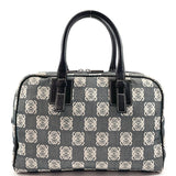 LOEWE Handbag anagram Mini Boston canvas/leather Black Women Used - JP-BRANDS.com