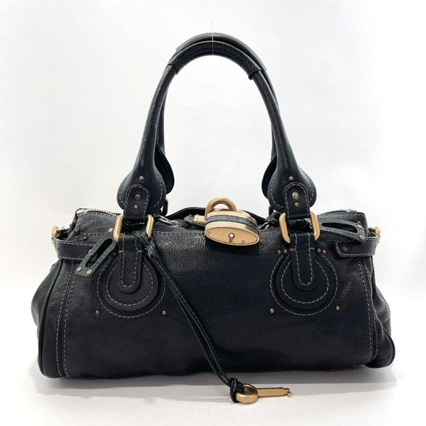 Chloe Handbag 03.06.51.5391 Paddington leather Black Women Used - JP-BRANDS.com