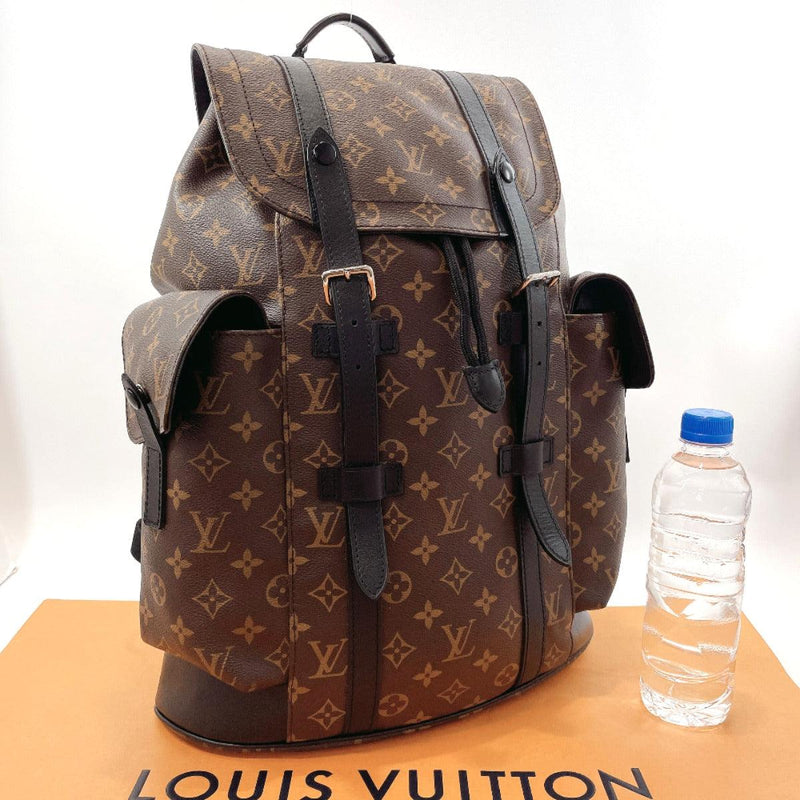 Louis Vuitton Christopher PM Monogram Backpack Black Brown Orange 