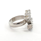 CHANEL Ring COCO Mark/Rhinestone #13(JP Size) Silver Women Used