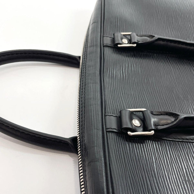 Louis Vuitton Porte Documents Voyage Leather Bag In Black