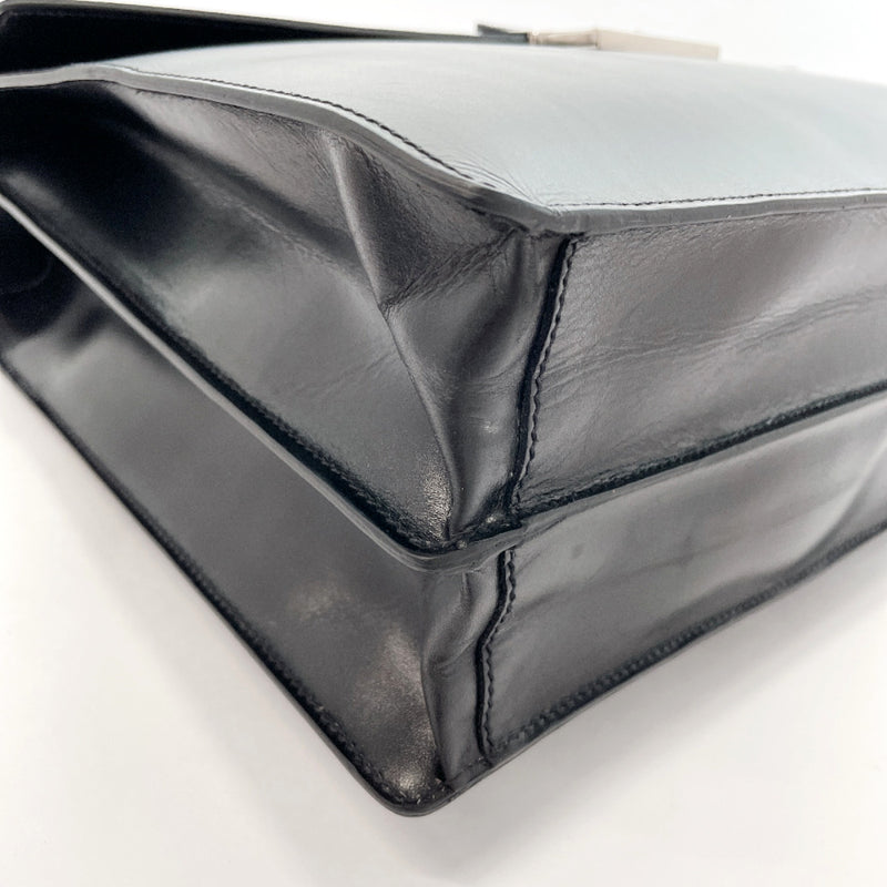 PRADA Business bag Briefcase leather Black mens Used