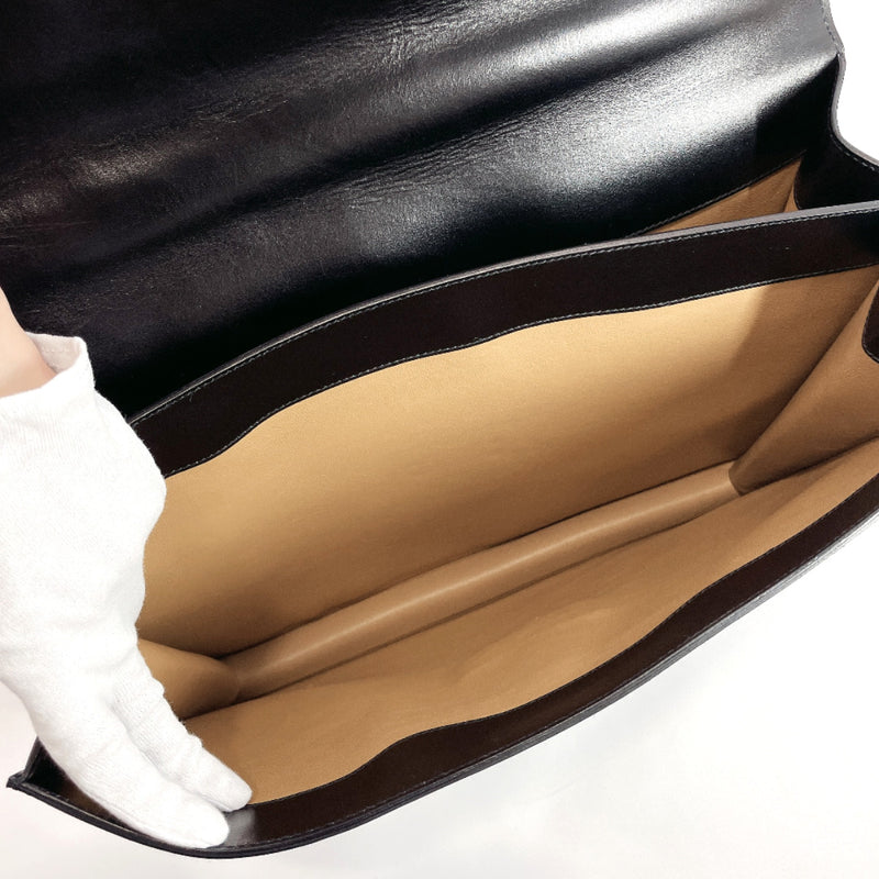 PRADA Business bag Briefcase leather Black mens Used