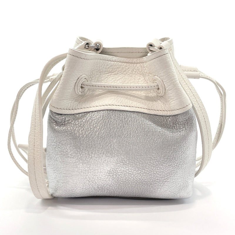 MIUMIU Shoulder Bag RT645C Madras leather Silver Silver Women Used