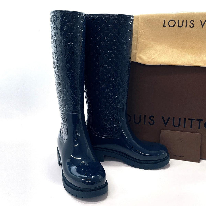 LOUIS VUITTON boots rain boots rubber Navy Women Used - JP-BRANDS.com