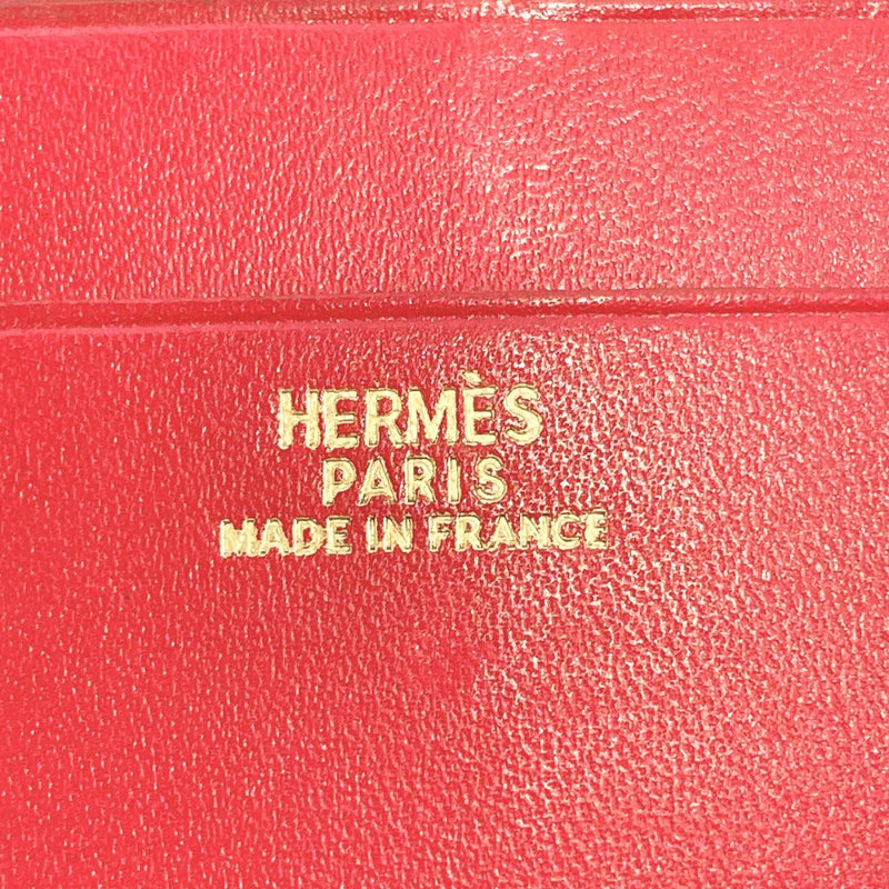 HERMES purse Diane Box calf Red 〇WCarved seal Women Used - JP-BRANDS.com