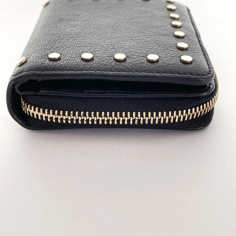 JIMMY CHOO wallet Compact wallet leather Black unisex Used - JP-BRANDS.com