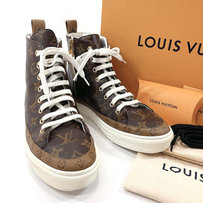 Louis Vuitton Brown Monogram Canvas Stellar High Top Sneakers Size