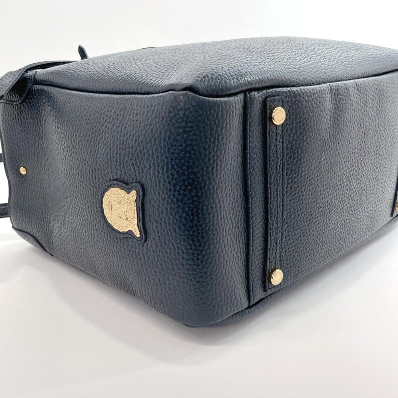 A.D.M.J. -Accesoires De Mademoiselle- Handbag 2way leather Navy Women Used - JP-BRANDS.com