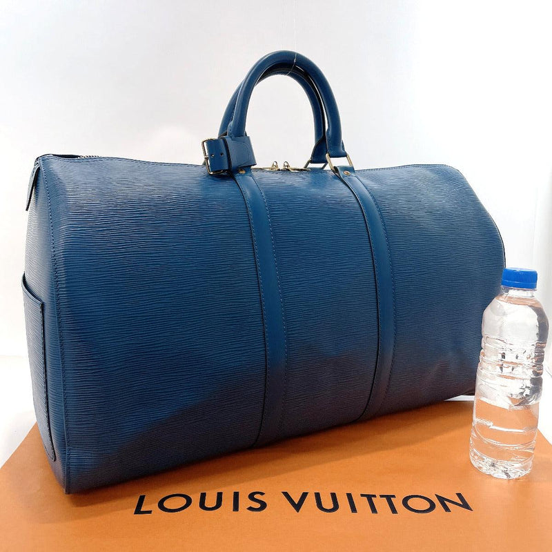 LOUIS VUITTON Boston bag M42965 Keepall 50 Epi Leather blue mens
