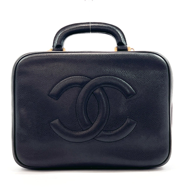 CHANEL Handbag 2way vanity bag Matt caviar skin Black Women Used