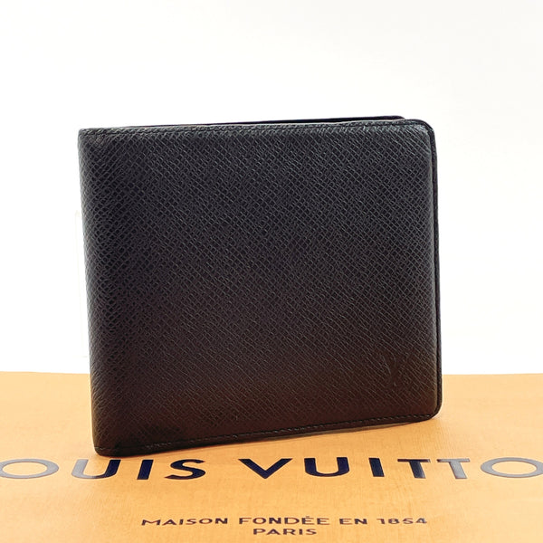 LOUIS VUITTON wallet M30952 Portefeiulle Mutile Aldoise Taiga Black mens Used