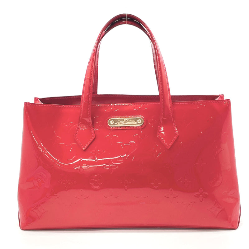 LOUIS VUITTON Tote Bag M93642 Wilsher PM Monogram Vernis Red Red Women Used