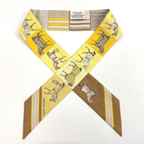 HERMES scarf Twilly silk yellow Women Used - JP-BRANDS.com
