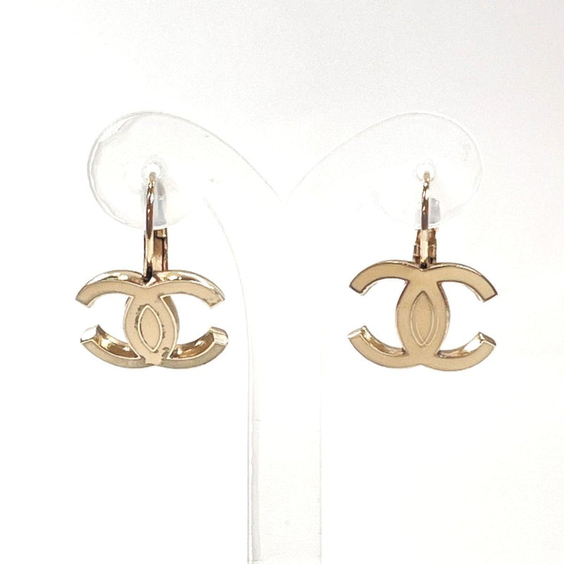 CHANEL earring COCO Mark metal beige Women Used - JP-BRANDS.com